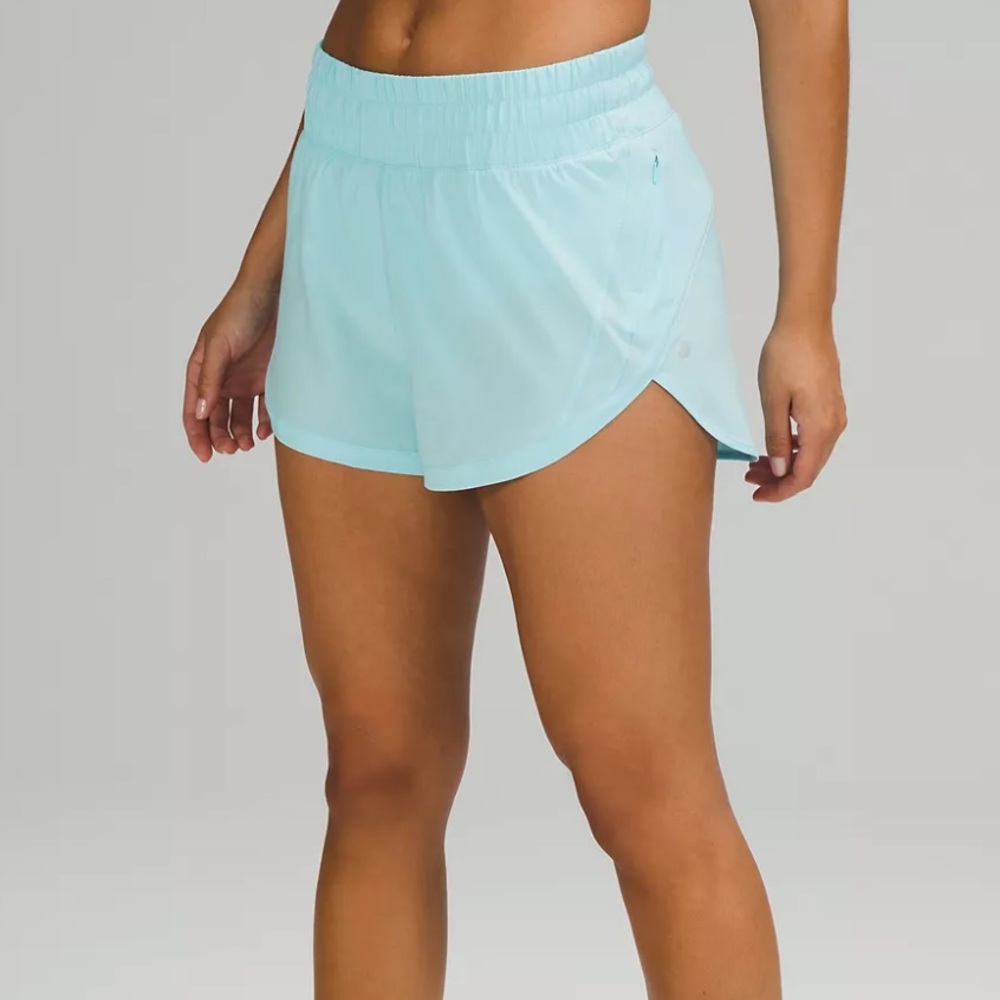 RARE ICING BLUE Track That High-Rise Lined Short 3"